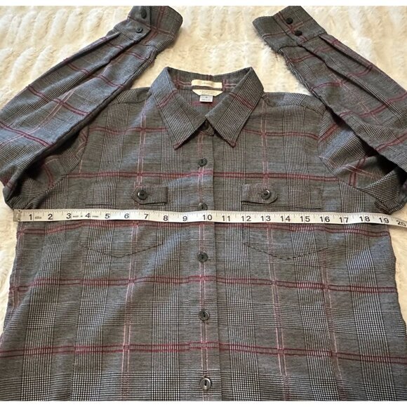 Women's Christopher & Banks Stretch Button-Down Blouse Polyester Blend Size S - Picture 6 of 16